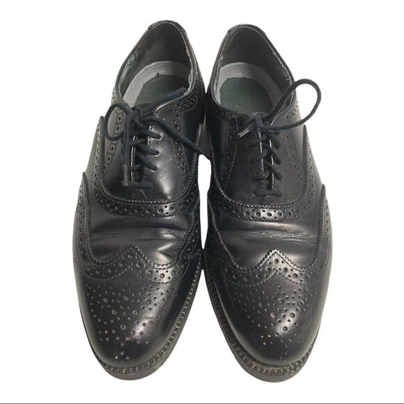 DEXTER, Men’s Lace up,Oxford, wing tip shoes,Black - Picture 5 of 13